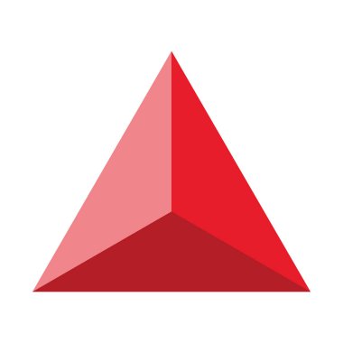 Renkli geometrik şekil vektör çizim: piramit