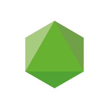 Renkli geometrik şekil vektör çizim: Octahedron