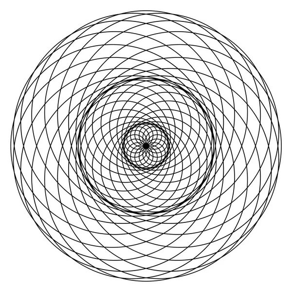 Figura Geometrica Geometria Sacra Torus Yantra Hipnotic Eye Development Vector — Vettoriale Stock