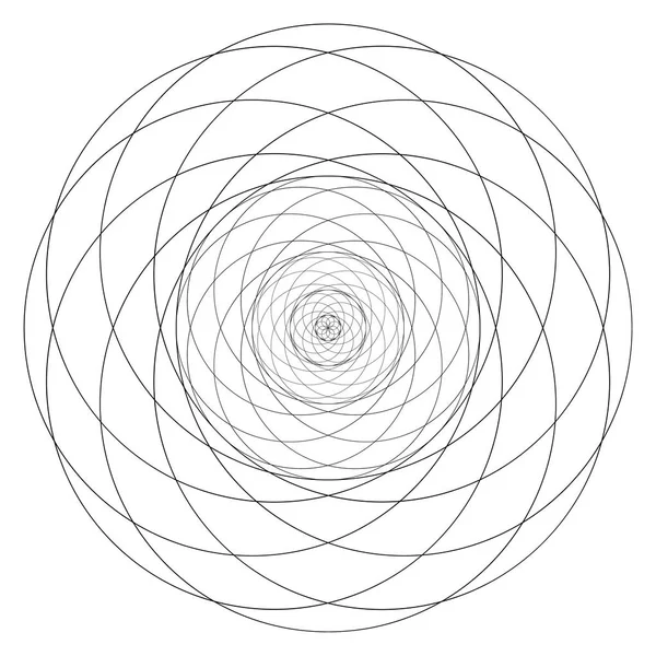 Figure Géométrique Géométrie Sacrée Torus Yantra Illustration Vectorielle Développement Des — Image vectorielle