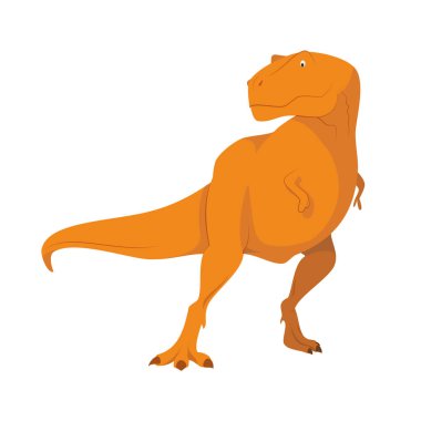 Beyaz arka planda izole Tyrannosaurus Rex vektör çizim. Dinozorlar toplama.