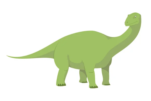 Diplodocus Ilustración Vectorial Aislada Fondo Blanco Colección Dinosaurios — Vector de stock