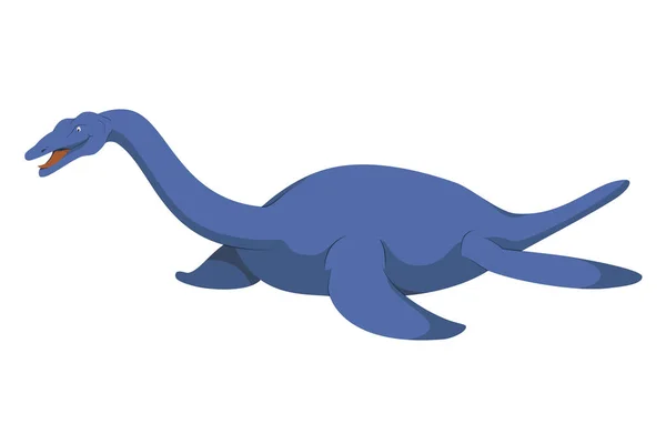 Плезіозавр Векторні Ілюстрації Ізольовані Білому Тлі Колекція Динозаврів — стоковий вектор