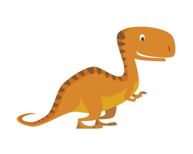 Çocuklar için Tyrannosaurus Rex vektör çizim karikatür tarzı. Dinozorlar toplama.
