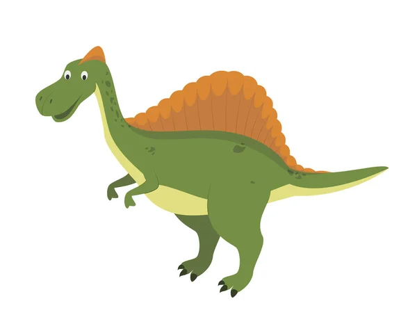 Spinosaurus Vector Ilustración Estilo Dibujos Animados Para Niños Colección Dinosaurios — Vector de stock