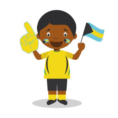 Bayrak ve eldiven Vektör İllüstrasyon ile Bahamalar milli spor takımı fan