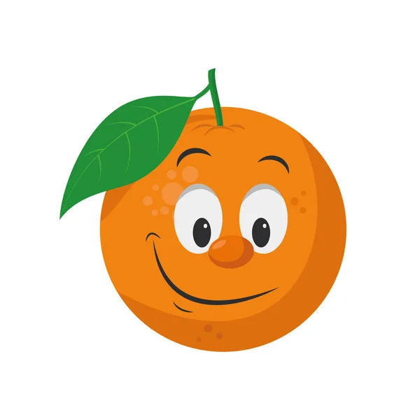 Συλλογή Χαρακτήρων Φρούτων Διάνυσμα Εικονογράφηση Ενός Αστείου Και Χαμογελαστού Πορτοκαλί — Διανυσματικό Αρχείο