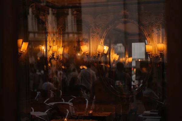 Venise Italie Août 2016 Vue Par Fenêtre Sur Restaurant Venise — Photo