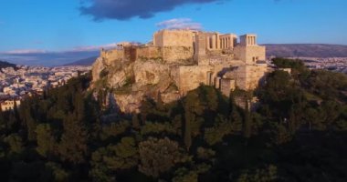 Akropolis Atina, Odeon Of Herodes Atticus ve Atina Antik Kalesi Akropolis Havadan Görünümü
