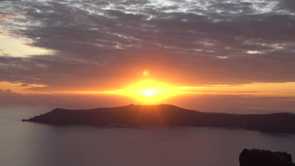 Rock Santorini Sunset — стокове відео