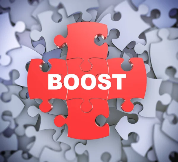 3D Puzzleteile - Boost — Stockfoto