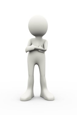 3d adam ayakta poz jest