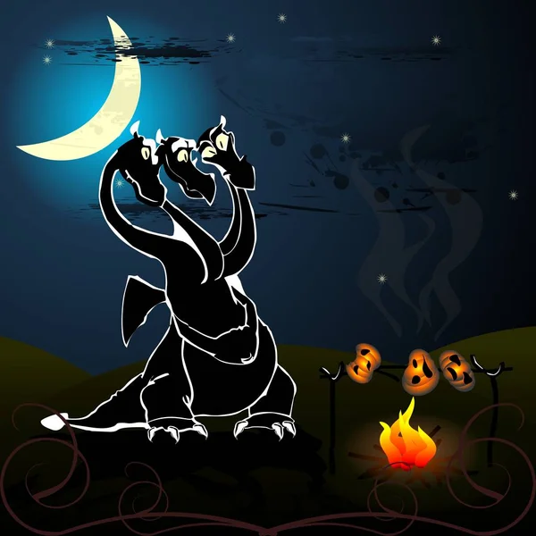 Rus sian fairy tales ser pent Gorynich — Stock Illustration Rus sian fairy tales ser pent Gorynich Royalty Free Stock Vectors