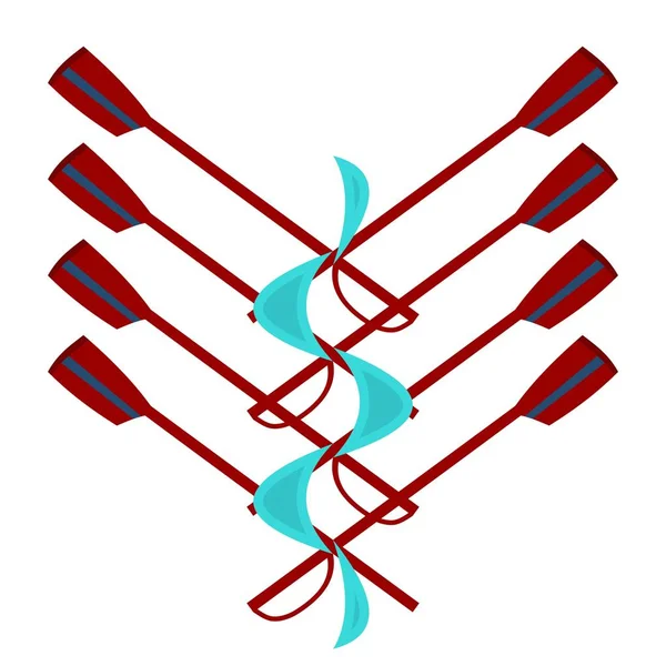 Vektor logotypen för rowing club röd och blå Stockillustration