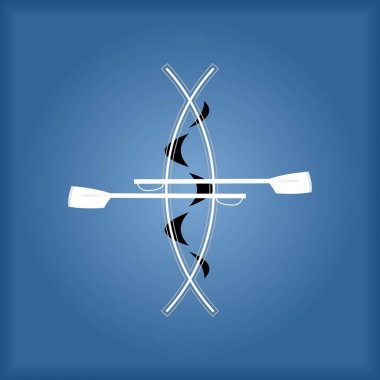 Vektör görüntü Logo kürek kulübü renk spor