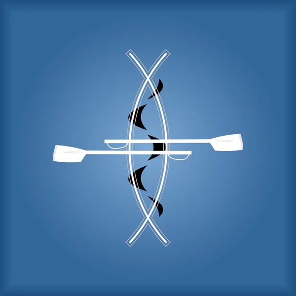 Vektorbild logo rodd klubba färg sport Stockvektor