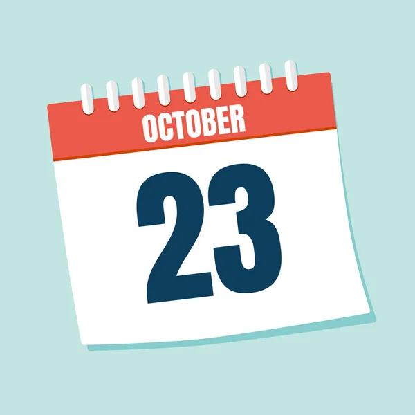 Εικονογράφηση Διανύσματος Εικόνα Ημερολογίου Ημερολόγιο Ημερομηνία Οκτωβρίου Σχεδιάζω Διαχείριση Χρόνου — Διανυσματικό Αρχείο