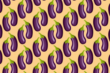 Turuncu patlıcan desenli. Parlak besin düzeni