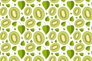 Beyaz arka planda kivi deseni var. Yeşil meyve arkaplanı