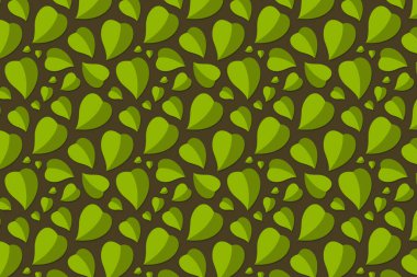 Kahverengiye yaprak deseni. Yeşil yapraklar arkaplan