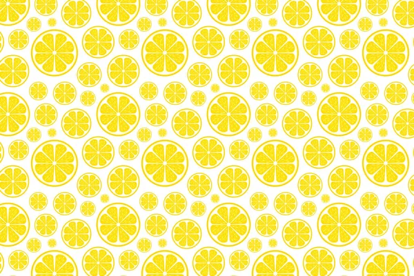 Motif Citron Sur Blanc Fond Fruit Jaune Vif — Photo