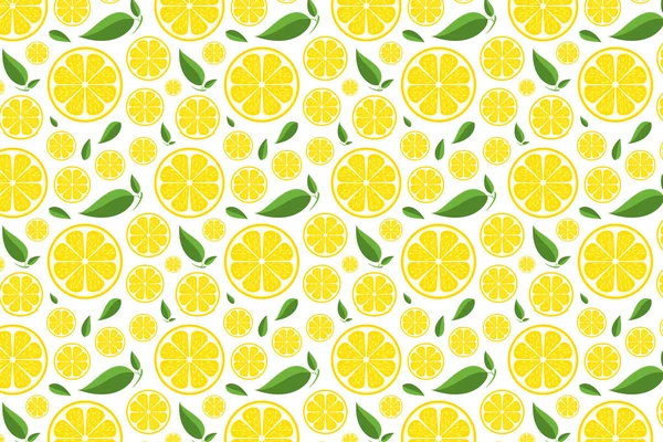 Lemon Pattern White Bright Yellow Fruit Background — Stock Photo, Image