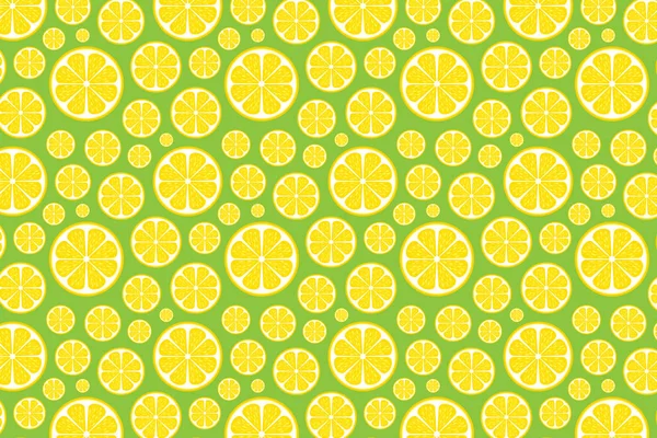Zitronenmuster Auf Grün Leuchtend Gelbe Frucht Hintergrund — Stockfoto
