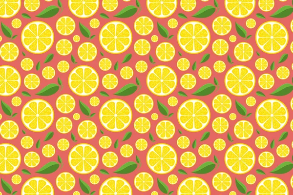 Padrão Limão Rosa Fundo Fruta Amarelo Brilhante — Fotografia de Stock
