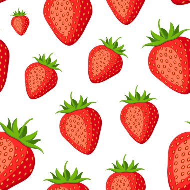 Beyaz üzerinde lekesiz kırmızı desen. Parlak meyve arkaplanı