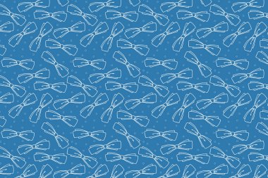 Mavi arkaplanda beyaz yay şekli.