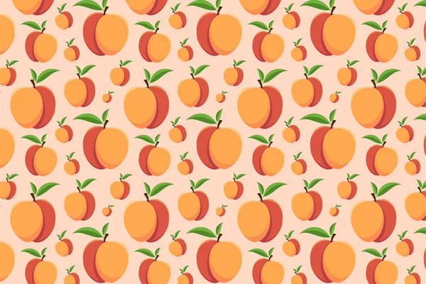 Wzór Nektaryny Pomarańczowym Tle Jasne Tło Owocowe — Zdjęcie stockowe
