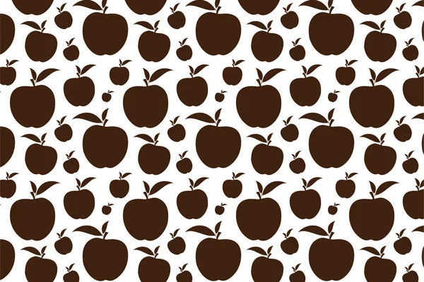 Brown apple shape. Fruit shape pattern on a white background