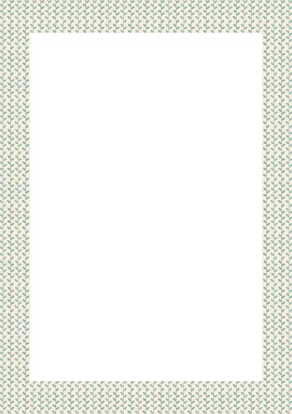 Invitation Carte Design Minimaliste Fond Beige Avec Motif Vert — Photo