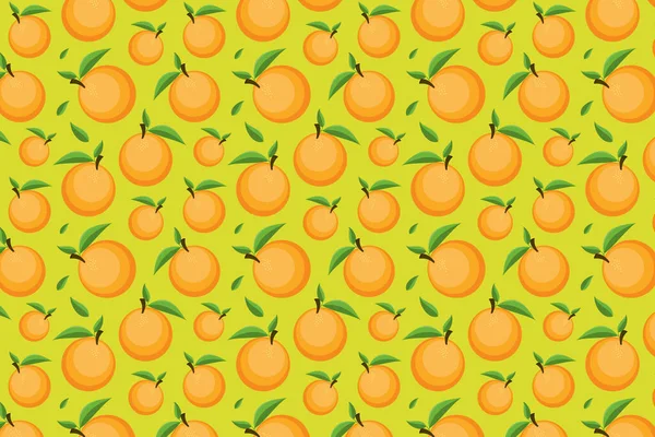 Patrón Fruta Sobre Fondo Verde Fondo Fruta Naranja Brillante — Foto de Stock