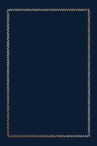 Запрошення Картка Мінімалістичним Дизайном Темно Синій Фон Золотим Візерунком — стоковий вектор
