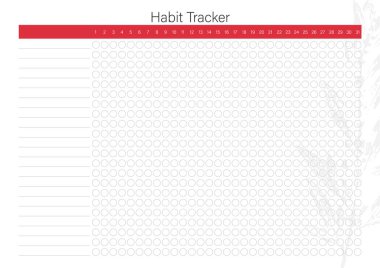 Minimalist çiçek desenli vektör alışkanlığı izleyici 