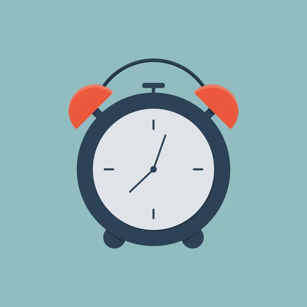 Alarm Clock Icon Flat Design Style Simple Icon — Stock Vector