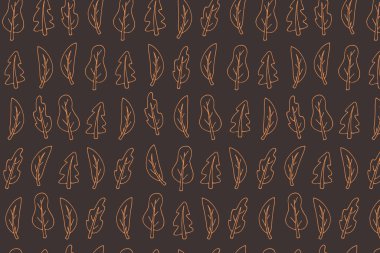 Kahverengiye sonbahar yaprağı deseni. Yaprak şirin arkaplan