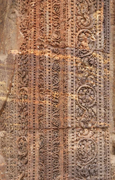 Beautiful metallic look of floral carving at Sun temple Konarak