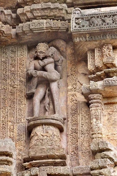 Beautiful sculpture of a couple at Sun temple Konarak