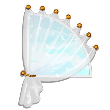 Süslü perde iç. Vektör çizim.