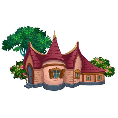Park muhteşem bir ev. Vektör çizim.