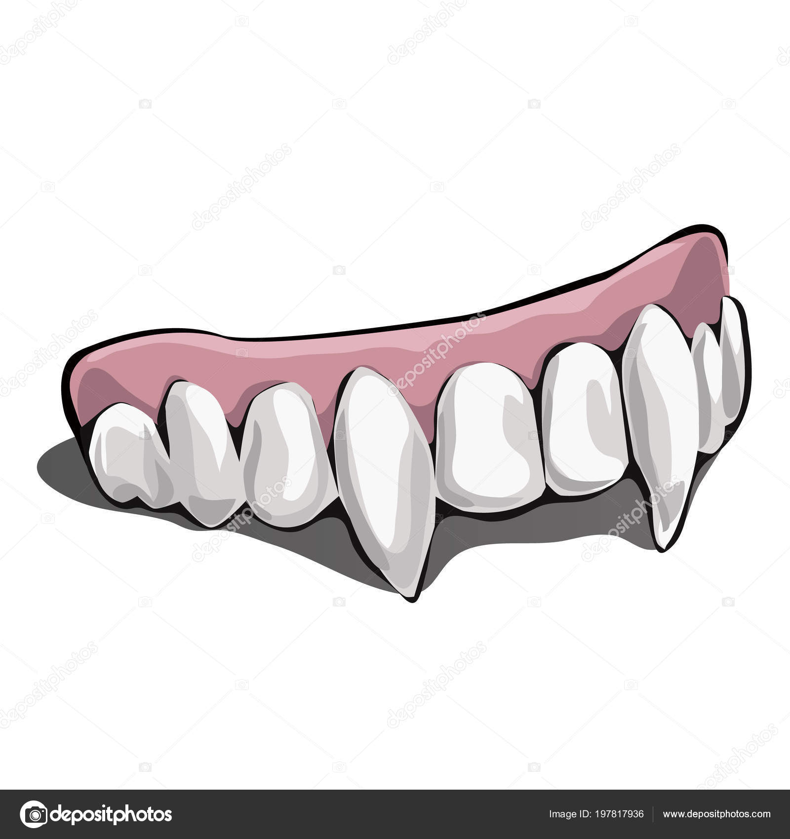 Dentes de vampiro dos desenhos animados imagem vetorial de lineartestpilot©  13572209