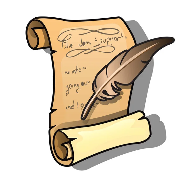 Haddelenmiş kağıdın vintage el yazısıyla yazılmış bir mesaj. Vektör çizim.