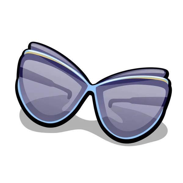 Moderna womens moderiktiga solglasögon isolerad på vit bakgrund. Vektor tecknad närbild illustration. — Stock vektor