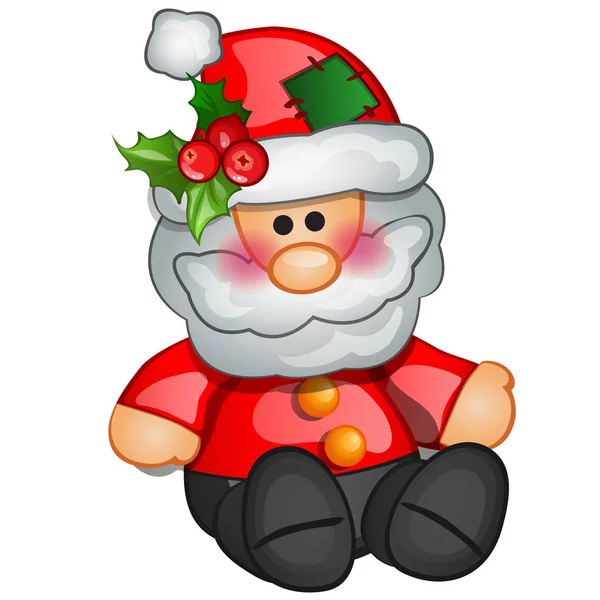 Giocattolo di Natale sotto forma di Babbo Natale. Campione del poster, invito e altre carte. Illustrazione vettoriale . — Vettoriale Stock