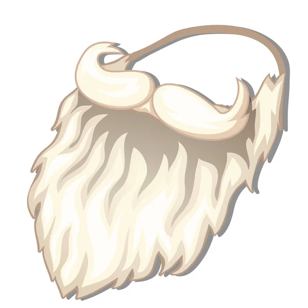 Підроблені бороди і вусів Санта-Клауса ізольовані на білому тлі. Вектор мультфільм зйомки зблизька ілюстрація. — стоковий вектор