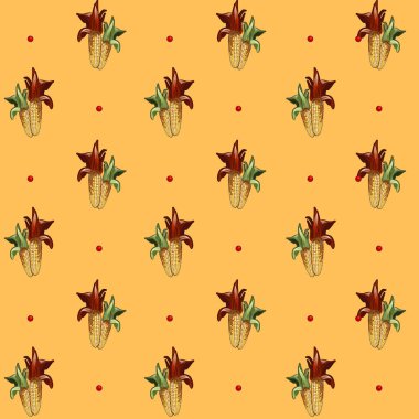 Komik sorunsuz arka plan dokusu üzerinde iki Olgun Mısır ile. Vektör karikatür yakın çekim Şekil.