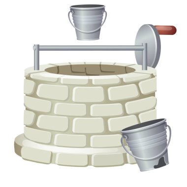 Beyaz arka plan üzerinde izole tuğla sağladı. Vektör karikatür yakın çekim Şekil.