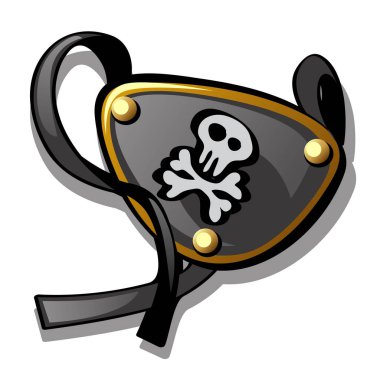 Beyaz arka plan üzerinde izole göz bandı. Vektör karikatür yakın çekim şekil.